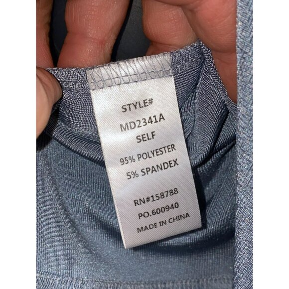 New Mable Blue Date Night MIDI Deep V-Neck & Crisscross Back Medium - Picture 6 of 15